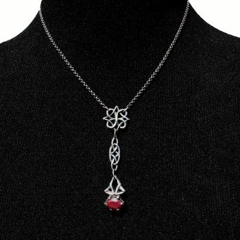 keltisches collier mit rubin